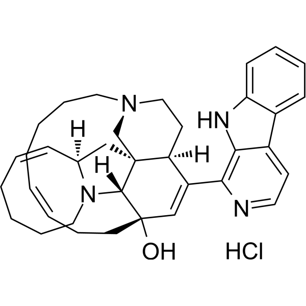 Manzamine A hydrochloride Chemical Structure Manzamine A hydrochloride (Synonyms: Keramamine A hydrochloride)