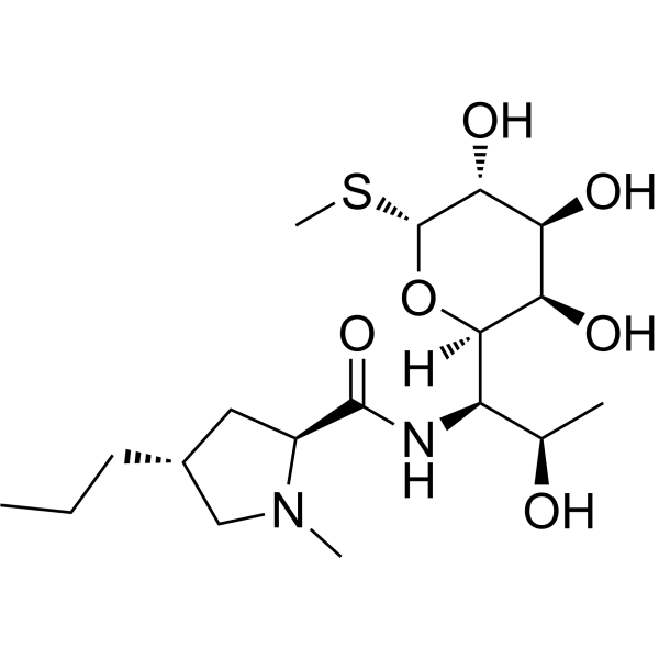 Lincomycin Chemical Structure Lincomycin (Synonyms: 林可霉素; U-10149)