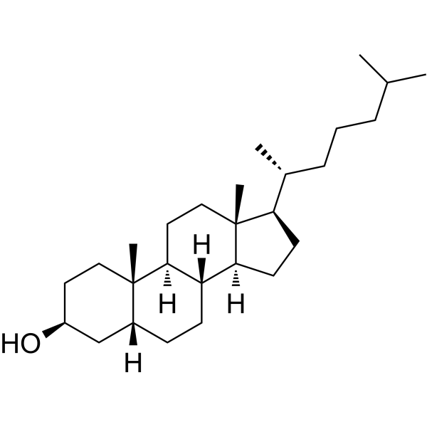 Coprostanol Chemical Structure Coprostanol (Synonyms: 粪甾醇; Coprostan-3-ol)