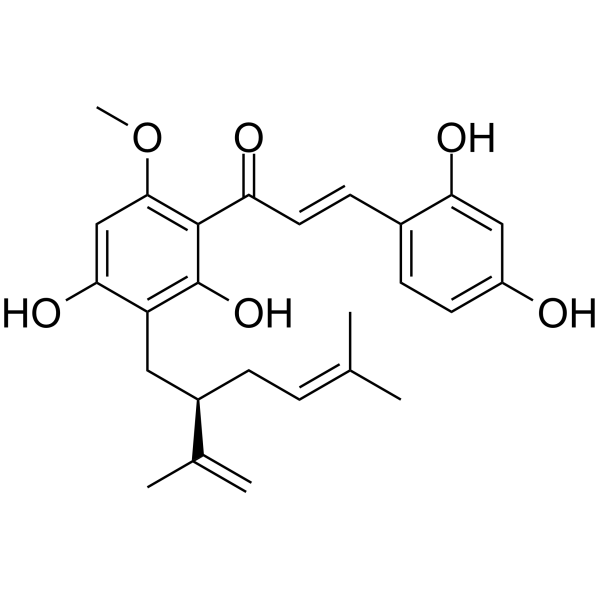 Kuraridine Chemical Structure Kuraridine (Synonyms: 次苦参素)
