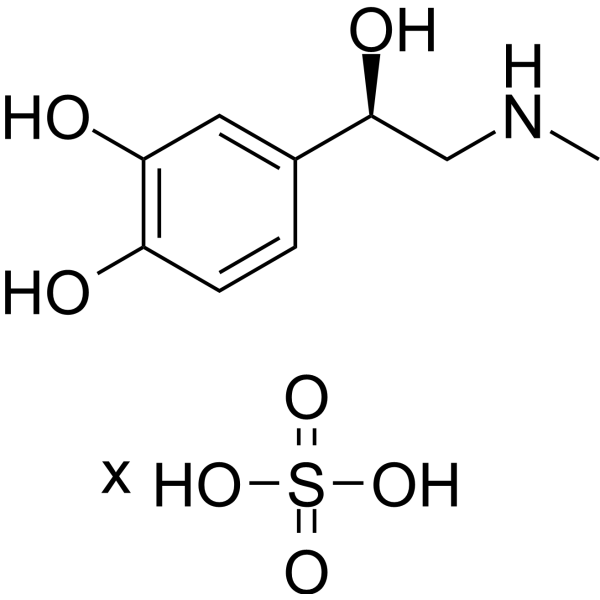 L-Epinephrine sulfate Chemical Structure L-Epinephrine sulfate (Synonyms: (-)-Epinephrine sulfate; L-Adrenaline sulfate; (-)-Adrenalin sulfate)