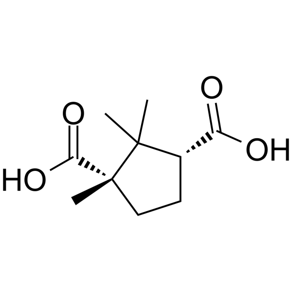 (-)-Camphoric acid Chemical Structure (-)-Camphoric acid (Synonyms: (-)-樟脑酸)