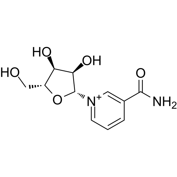 Nicotinamide riboside Chemical Structure Nicotinamide riboside (Synonyms: 烟酰胺核糖)