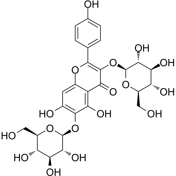 6-Hydroxykaempferol 3,6-diglucoside Chemical Structure 6-Hydroxykaempferol 3,6-diglucoside