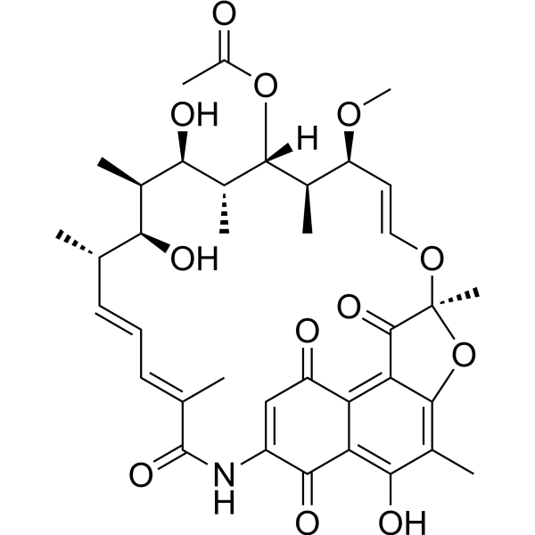 Rifamycin S Chemical Structure Rifamycin S (Synonyms: 利福霉素S)