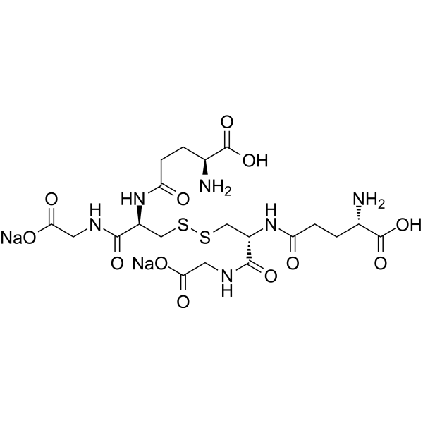 Glutathione oxidized disodium Chemical Structure Glutathione oxidized disodium (Synonyms: 氧化型谷胱甘肽钠盐; L-Glutathione oxidized disodium; GSSG disodium; Oxiglutatione disodium)
