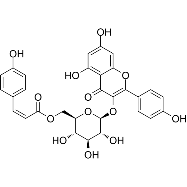 cis-Tiliroside Chemical Structure cis-Tiliroside (Synonyms: 顺式银椴苷)