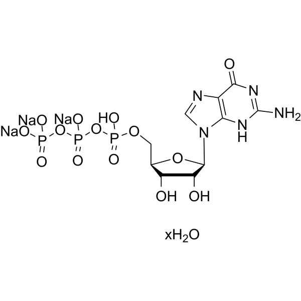 Guanosine 5'-triphosphate trisodium salt hydrate Chemical Structure Guanosine 5