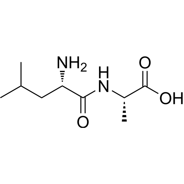 L-Leucyl-L-alanine Chemical Structure L-Leucyl-L-alanine (Synonyms: L-亮氨酸-L-丙氨酸)