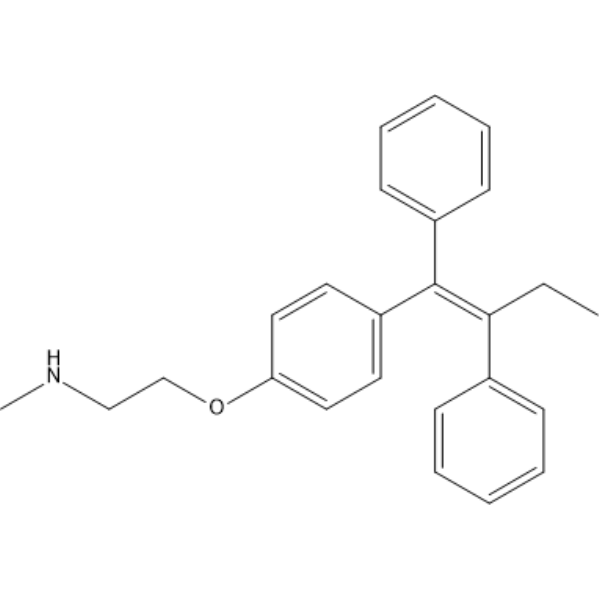 N-Desmethyltamoxifen Chemical Structure N-Desmethyltamoxifen (Synonyms: 他莫昔芬杂质F)