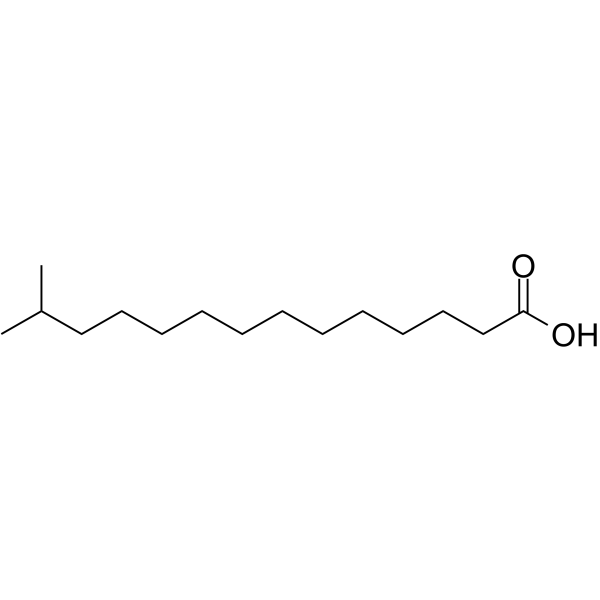 13-Methyltetradecanoic acid Chemical Structure 13-Methyltetradecanoic acid (Synonyms: 13-MTD; 13-Methylmyristic acid)