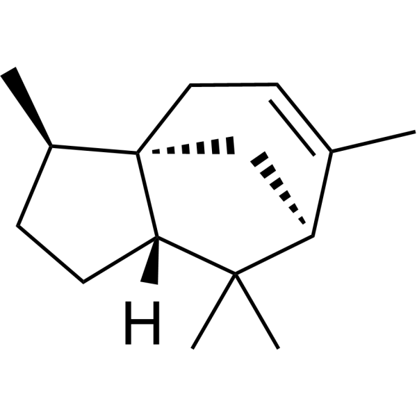 (-)-Cedrene Chemical Structure (-)-Cedrene (Synonyms: α-柏木烯; α-cedrene)