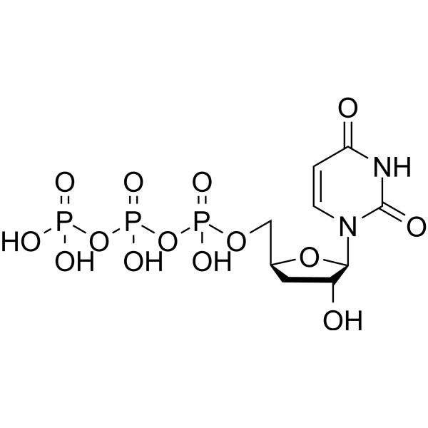 3'-Deoxyuridine-5'-triphosphate Chemical Structure 3