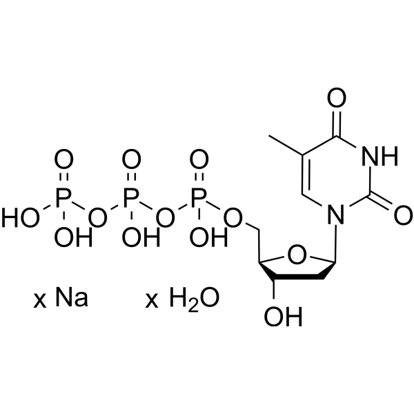 Deoxythymidine-5'-triphosphate sodium hydrate Chemical Structure Deoxythymidine-5