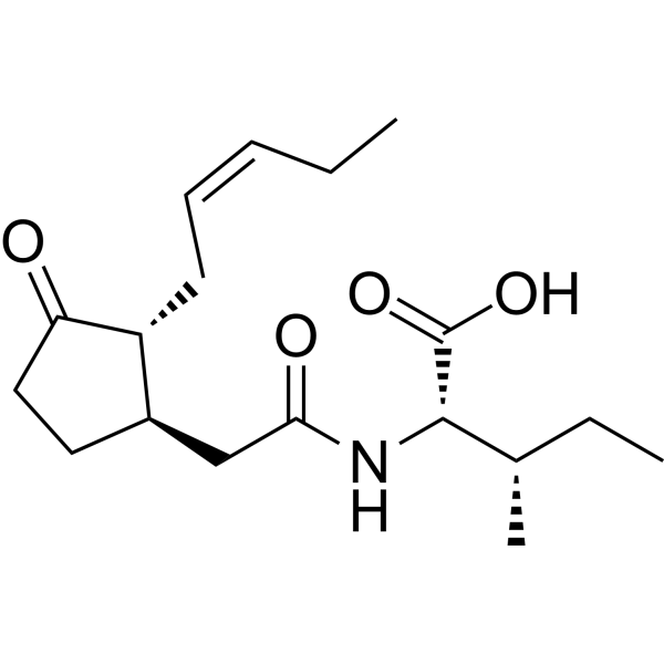 (-)-Jasmonoyl-L-isoleucine Chemical Structure (-)-Jasmonoyl-L-isoleucine (Synonyms: (-)-茉莉酰基-L-异亮氨酸; (-)-JA-L-Ile)