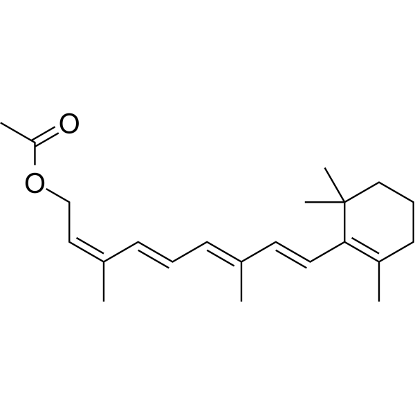 13-cis-Retinyl acetate Chemical Structure 13-cis-Retinyl acetate (Synonyms: 13-cis-Retinol acetate; 13-cis-Vitamin A acetate)