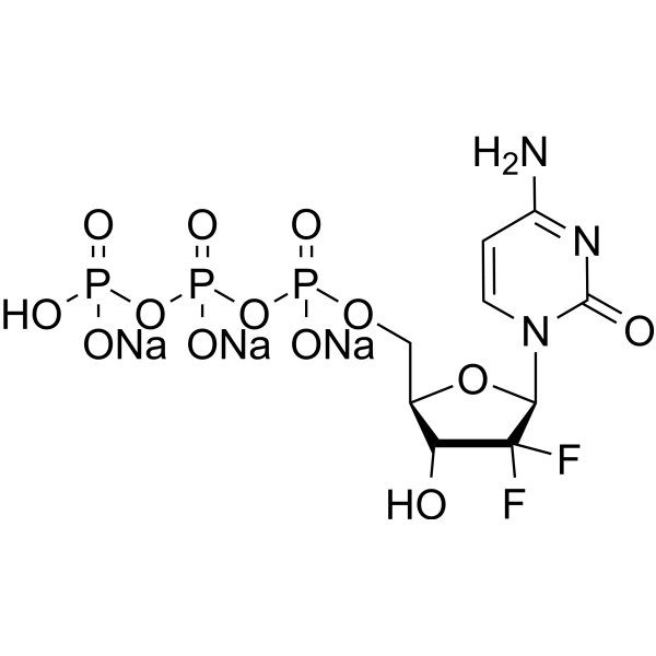 Gemcitabine triphosphate trisodium Chemical Structure Gemcitabine triphosphate trisodium (Synonyms: dFdCTP trisodium)