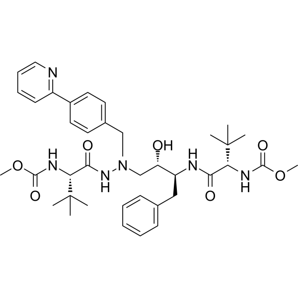 Atazanavir Chemical Structure Atazanavir (Synonyms: 阿扎那韦; BMS-232632)