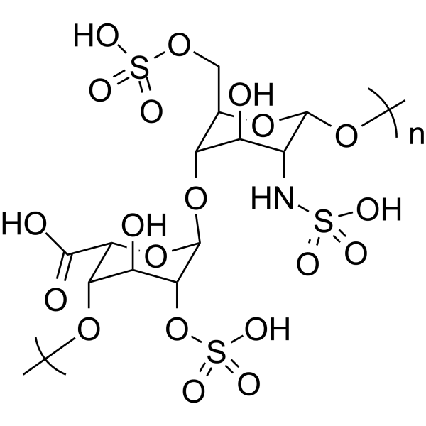 Heparin Chemical Structure Heparin (Synonyms: 肝素)