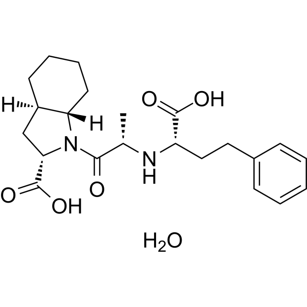 Trandolaprilate hydrate Chemical Structure Trandolaprilate hydrate (Synonyms: Trandolaprilat hydrate; RU 44403 hydrate)