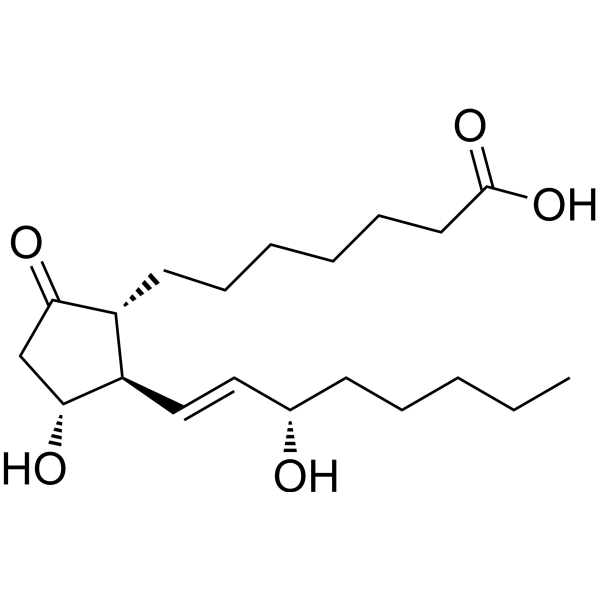 Prostaglandin E1 (Standard) Chemical Structure Prostaglandin E1 (Standard) (Synonyms: Alprostadil(Standard); PGE1 (Standard))