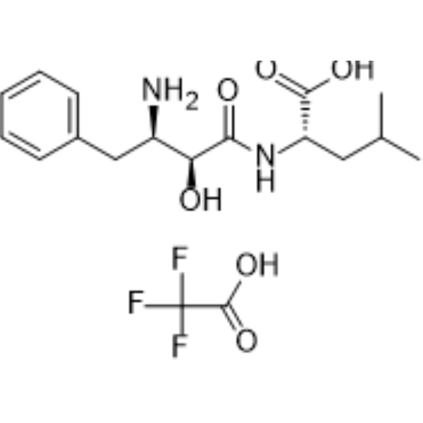 Bestatin trifluoroacetate Chemical Structure Bestatin trifluoroacetate (Synonyms: 乌苯美司三氟乙酸盐; Ubenimex trifluoroacetate)
