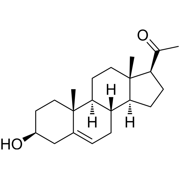 Pregnenolone (Standard) Chemical Structure Pregnenolone (Standard) (Synonyms: 3β-Hydroxy-5-pregnen-20-one (Standard))