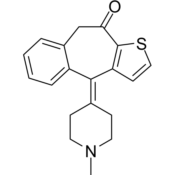 Ketotifen Chemical Structure Ketotifen (Synonyms: 酮替芬; HC 20-511)