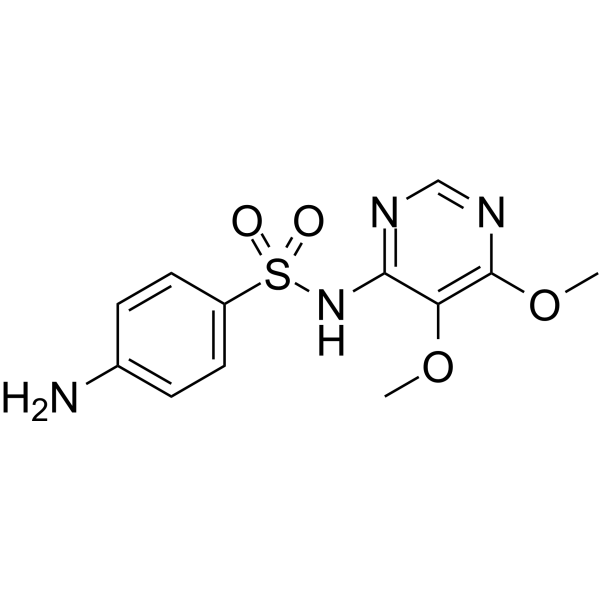 Sulfadoxine Chemical Structure Sulfadoxine (Synonyms: 磺胺多辛; Sulphadoxine)