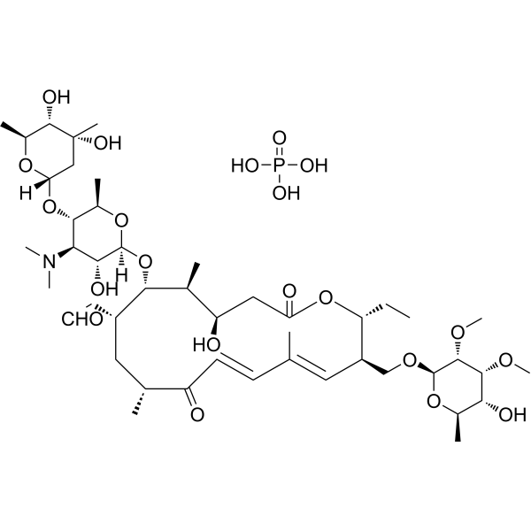 Tylosin phosphate Chemical Structure Tylosin phosphate (Synonyms: 磷酸泰乐菌素)