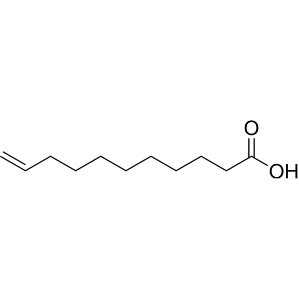 10-Undecenoic acid Chemical Structure 10-Undecenoic acid (Synonyms: 十一烯酸; Undecylenic acid)