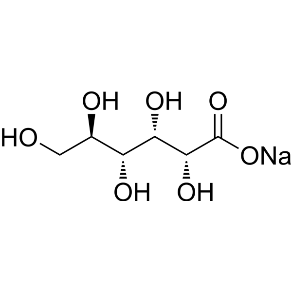 Gluconate sodium Chemical Structure Gluconate sodium (Synonyms: 葡萄糖酸钠; D-Gluconic acid sodium salt; Sodium D-gluconate; D-Gluconate sodium salt)