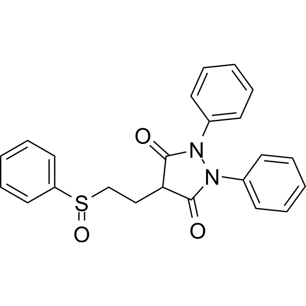Sulfinpyrazone Chemical Structure Sulfinpyrazone (Synonyms: (±)-磺吡酮; G-28315)