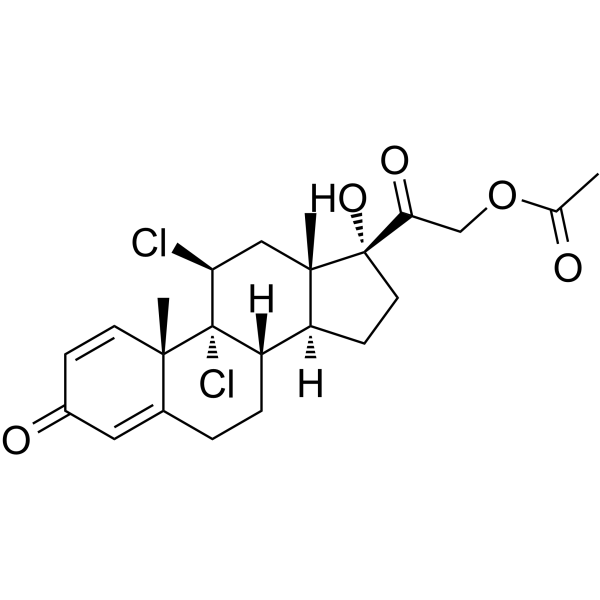 Dichlorisone acetate Chemical Structure Dichlorisone acetate (Synonyms: 醋酸二氯松;醋酸双氯松)
