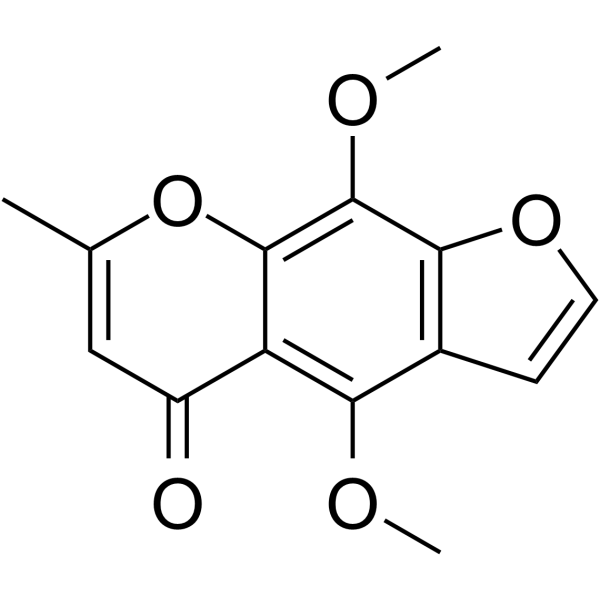 Khellin Chemical Structure Khellin (Synonyms: 呋喃并色酮)