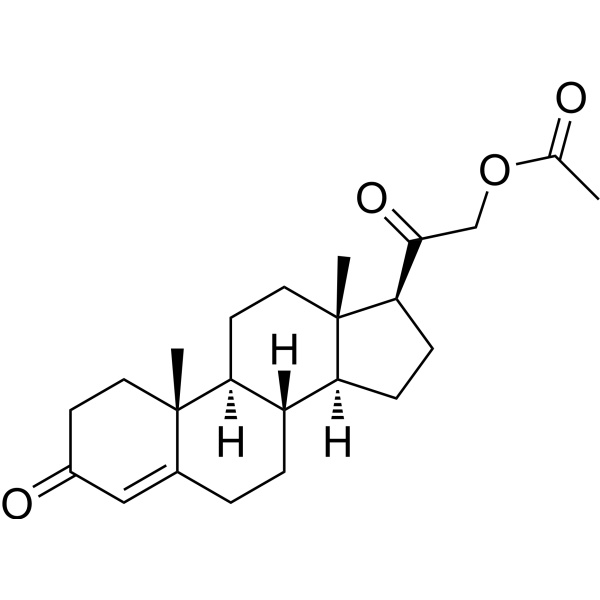 Deoxycorticosterone acetate (Standard)                                          (Synonyms: 醋酸去氧皮质酮（标准品）; 11-Deoxycorticosterone acetate(Standard);  DOC acetate(Standard);  Cortexone acetate (Standard))