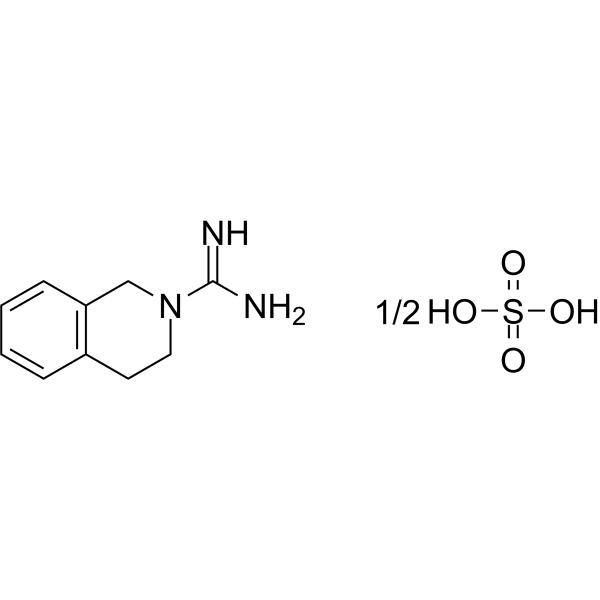 Debrisoquin hemisulfate Chemical Structure Debrisoquin hemisulfate (Synonyms: Debrisoquine hemisulfate; Isocaramidine hemisulfate; Ro 5-3307/1 hemisulfate)