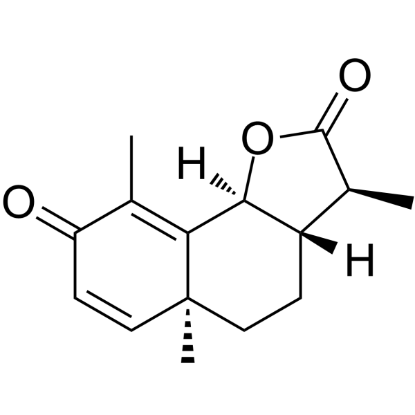 Santonin Chemical Structure Santonin (Synonyms: 山道年; Alpha-Santonin)