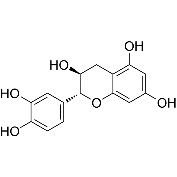 (±)-Catechin Chemical Structure (±)-Catechin (Synonyms: (+/-)-儿茶精; rel-Cianidanol; rel-Catechuic acid)