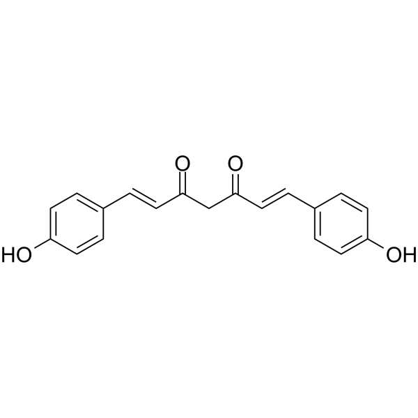 Bisdemethoxycucurmin Chemical Structure Bisdemethoxycucurmin (Synonyms: 双去氧基姜黄素; Curcumin III; Didemethoxycurcumin)