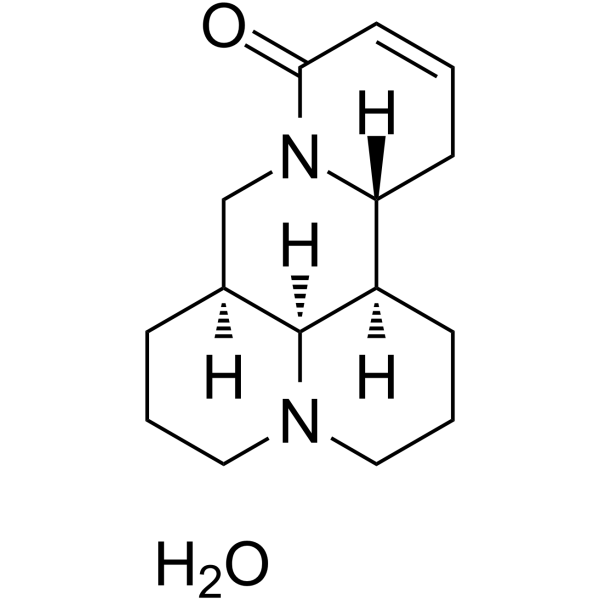 Sophocarpine monohydrate Chemical Structure Sophocarpine monohydrate (Synonyms: 槐果碱水合物)