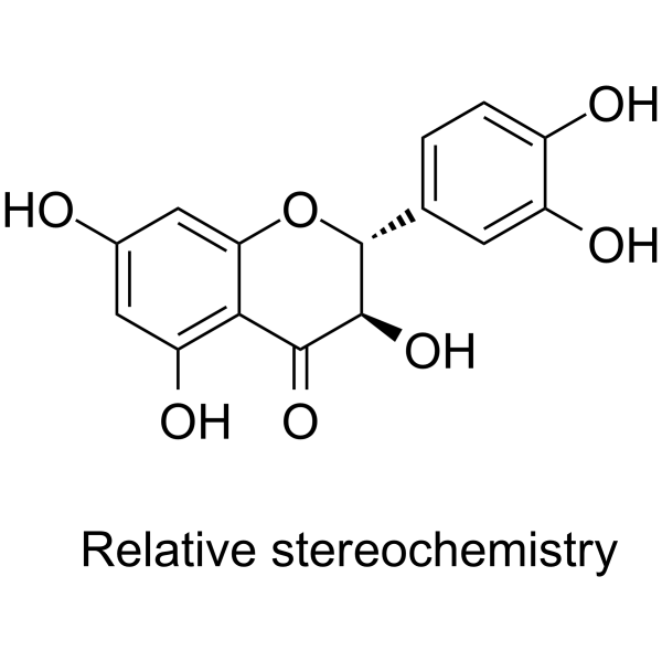 (±)-Taxifolin Chemical Structure (±)-Taxifolin (Synonyms: (±)-二氢槲皮素; (±)-Dihydroquercetin)