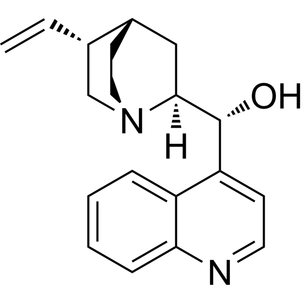 Cinchonidine Chemical Structure Cinchonidine (Synonyms: 辛可尼定; α-Quinidine)