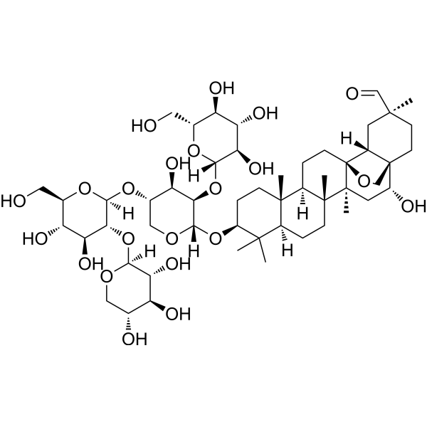 Ardisiacrispin A Chemical Structure Ardisiacrispin A (Synonyms: Deglucocyclamin; LTS-4; Saxifragifolin B)