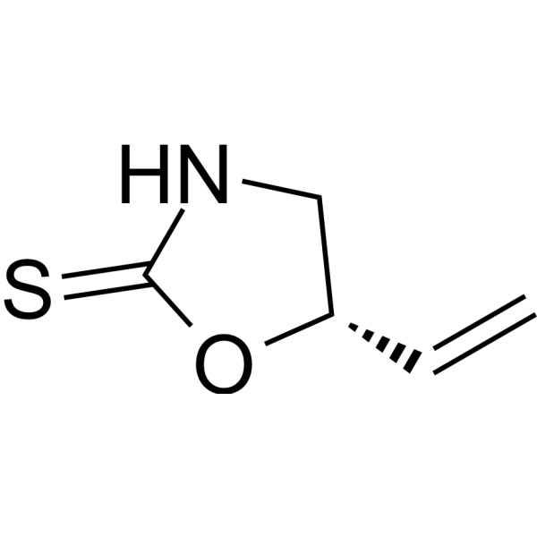 Goitrin Chemical Structure Goitrin (Synonyms: (S)-Goitrin; L-5-Vinyl-2-thiooxazolidone)