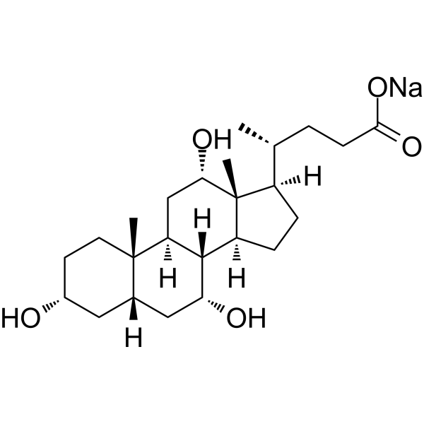 Cholic acid sodium Chemical Structure Cholic acid sodium (Synonyms: 胆酸钠; Sodium cholate)