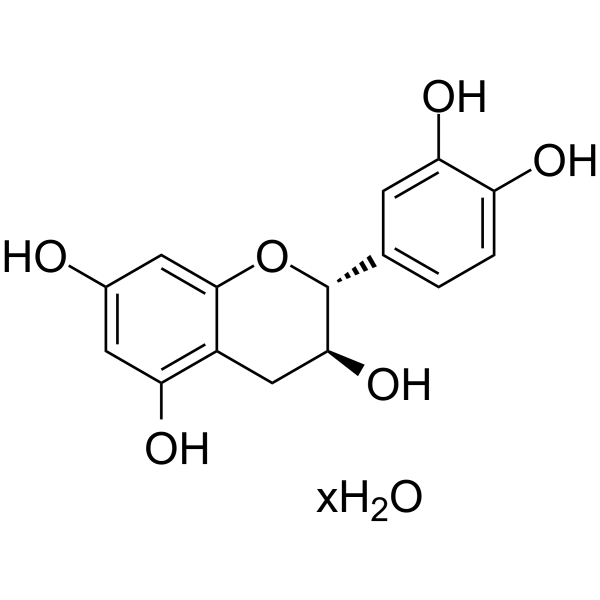 (+)-Catechin hydrate Chemical Structure (+)-Catechin hydrate (Synonyms: (+)-水合儿茶素)