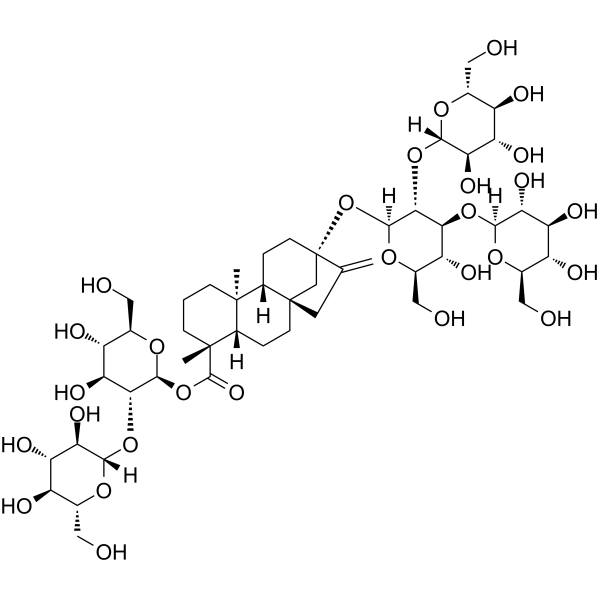 Rebaudioside D Chemical Structure Rebaudioside D (Synonyms: 莱苞迪苷D)