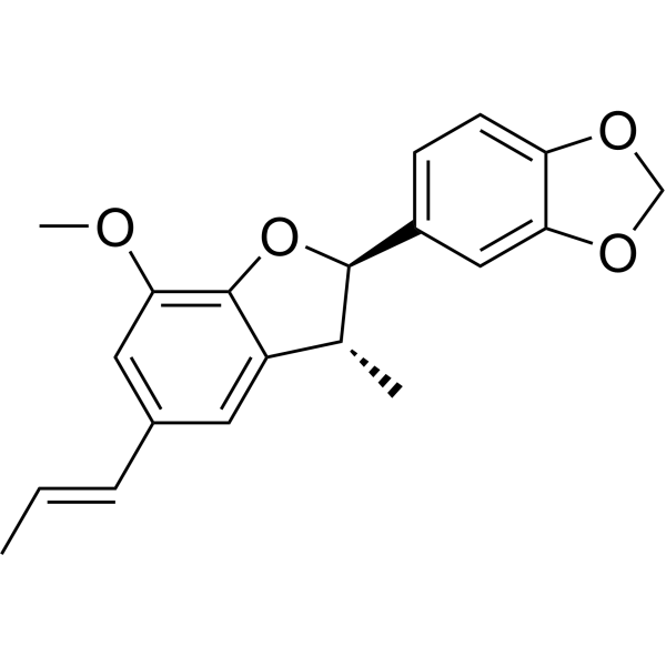 Licarin B Chemical Structure Licarin B (Synonyms: (-)-Licarin B)