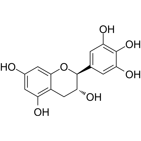 (-)-Gallocatechin Chemical Structure (-)-Gallocatechin (Synonyms: 没食子儿茶素)